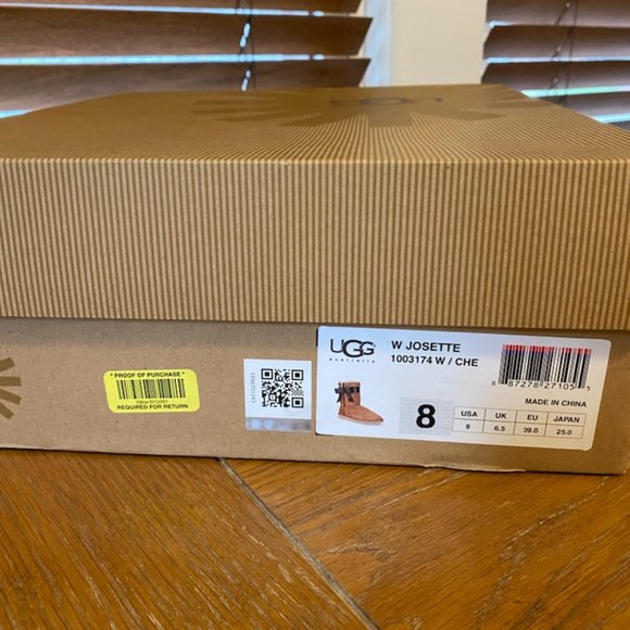 Chesnut Brown Ugg Boot with Bow - Picture 2 of 6